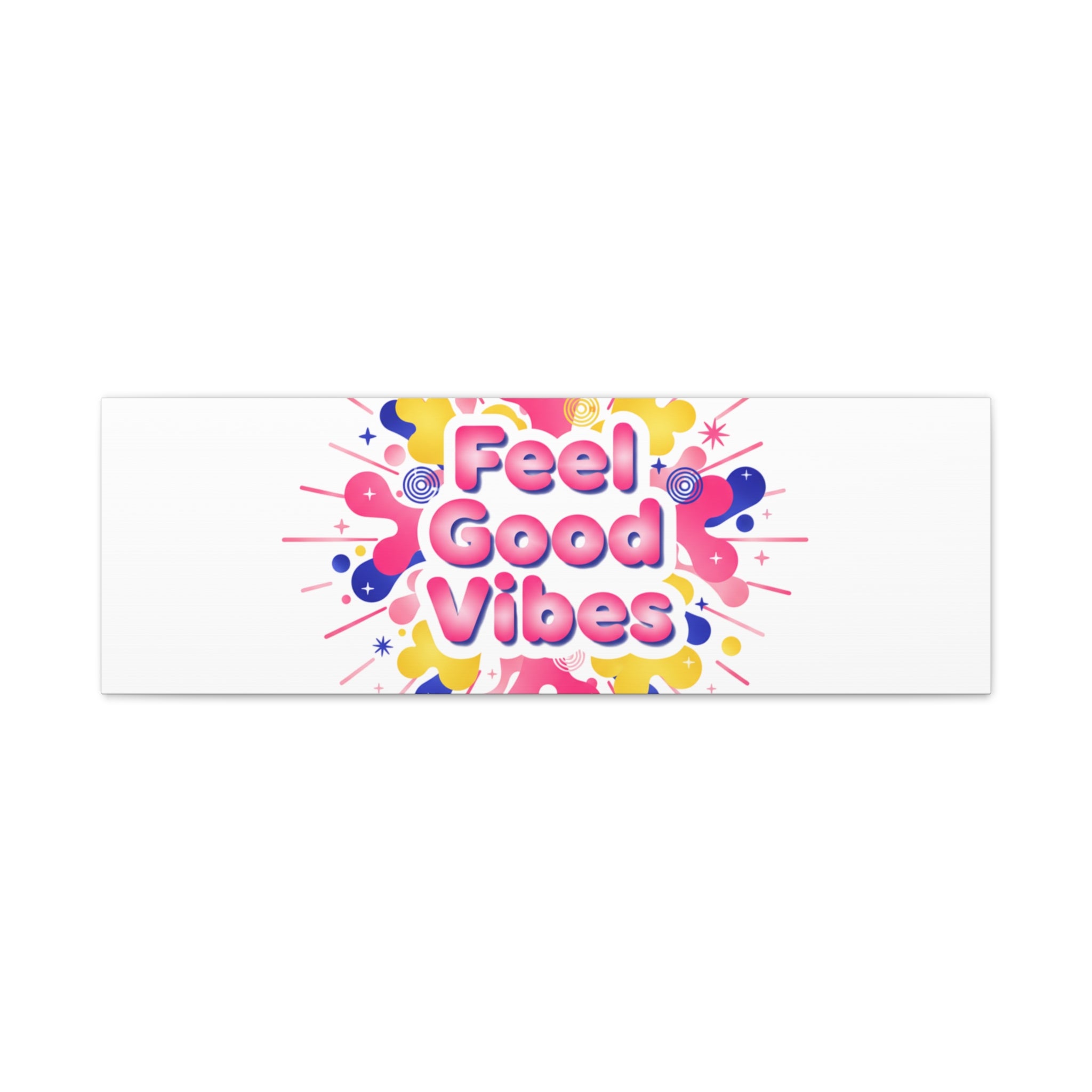 Feel Good Vibes Canvas | Dopamine Decor, Neon Gradient Squishy Art
