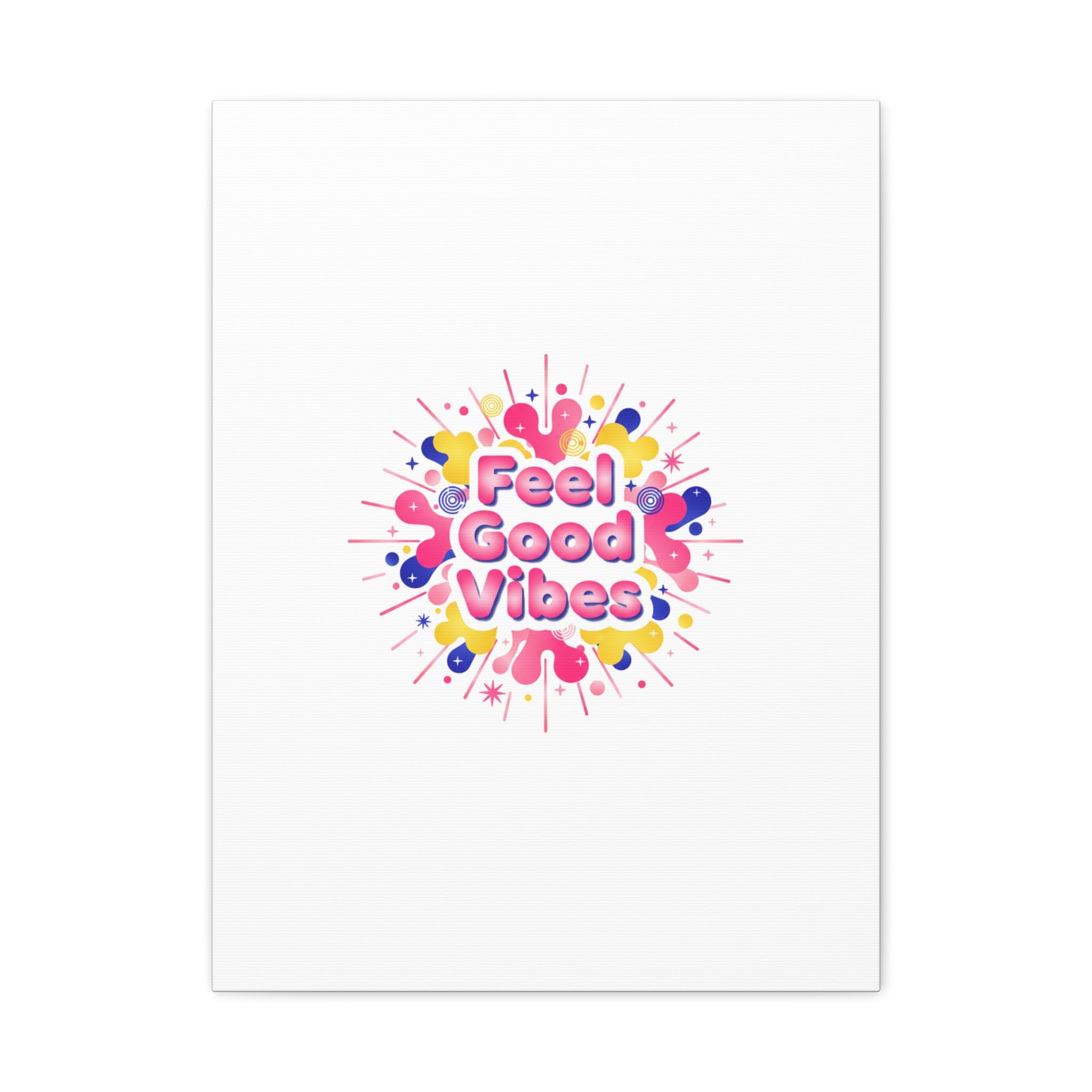 Feel Good Vibes Canvas | Dopamine Decor, Neon Gradient Squishy Art