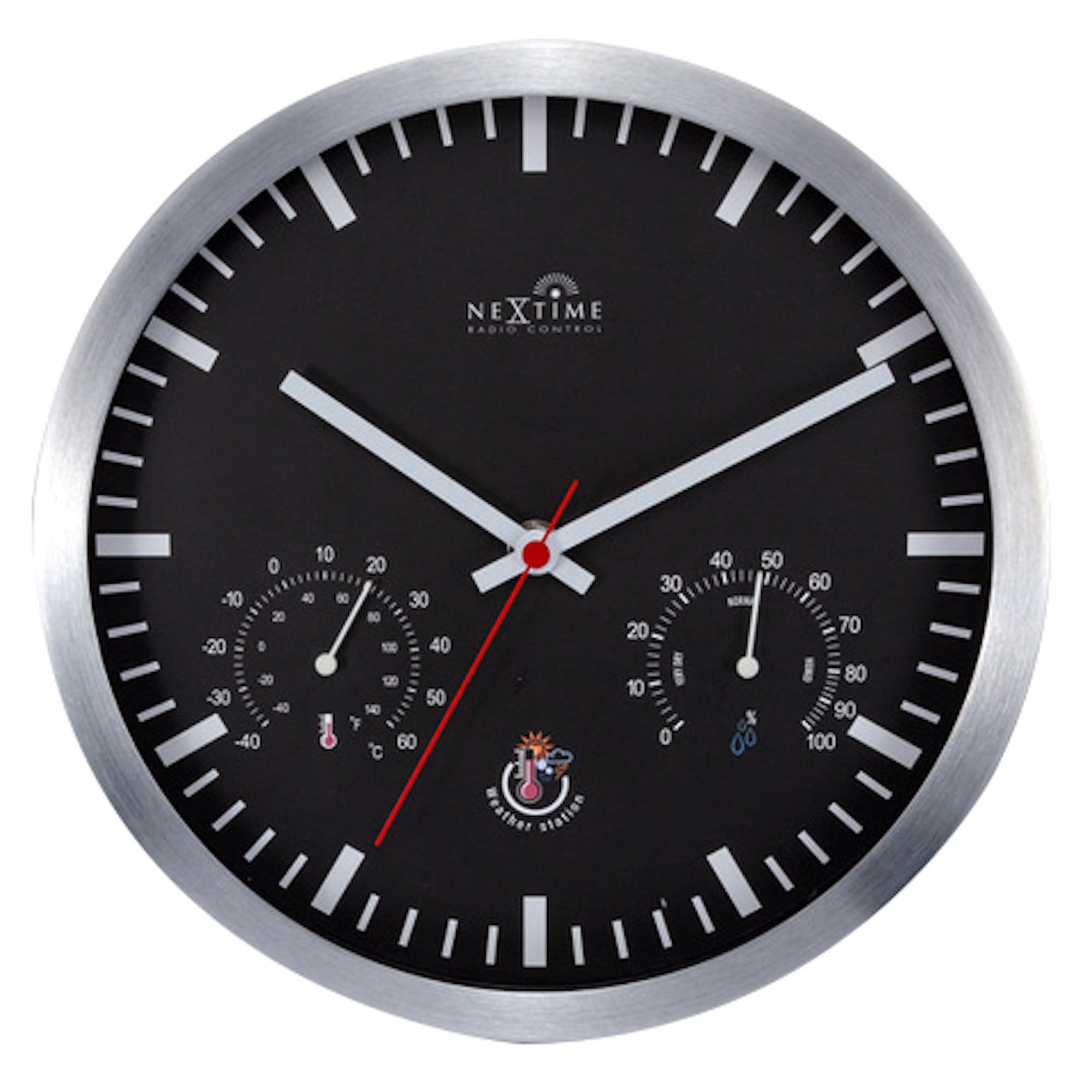 Station clock with Weatherstation - 25cm - Radio controlled - Goat Corp