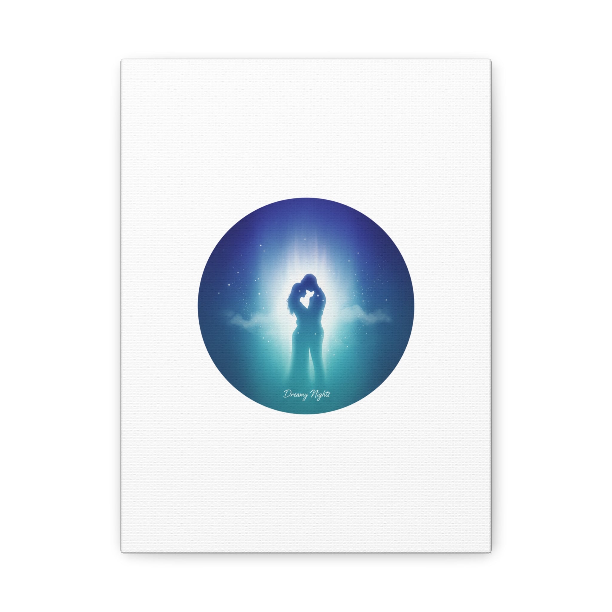 Dreamy Nightscape Canvas | Afterlight Atmospheric Print, Luminous Night Bloom