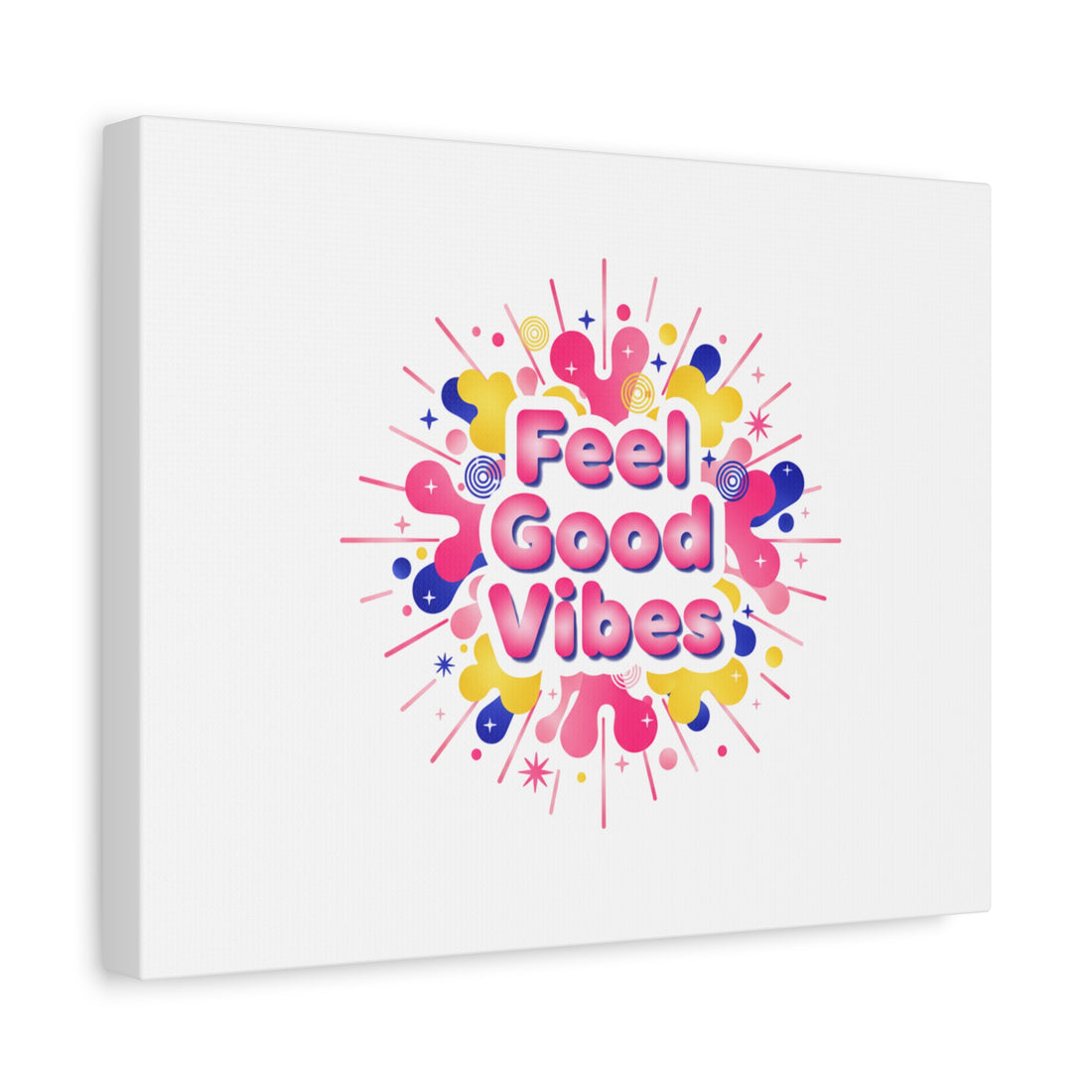 Feel Good Vibes Canvas | Dopamine Decor, Neon Gradient Squishy Art