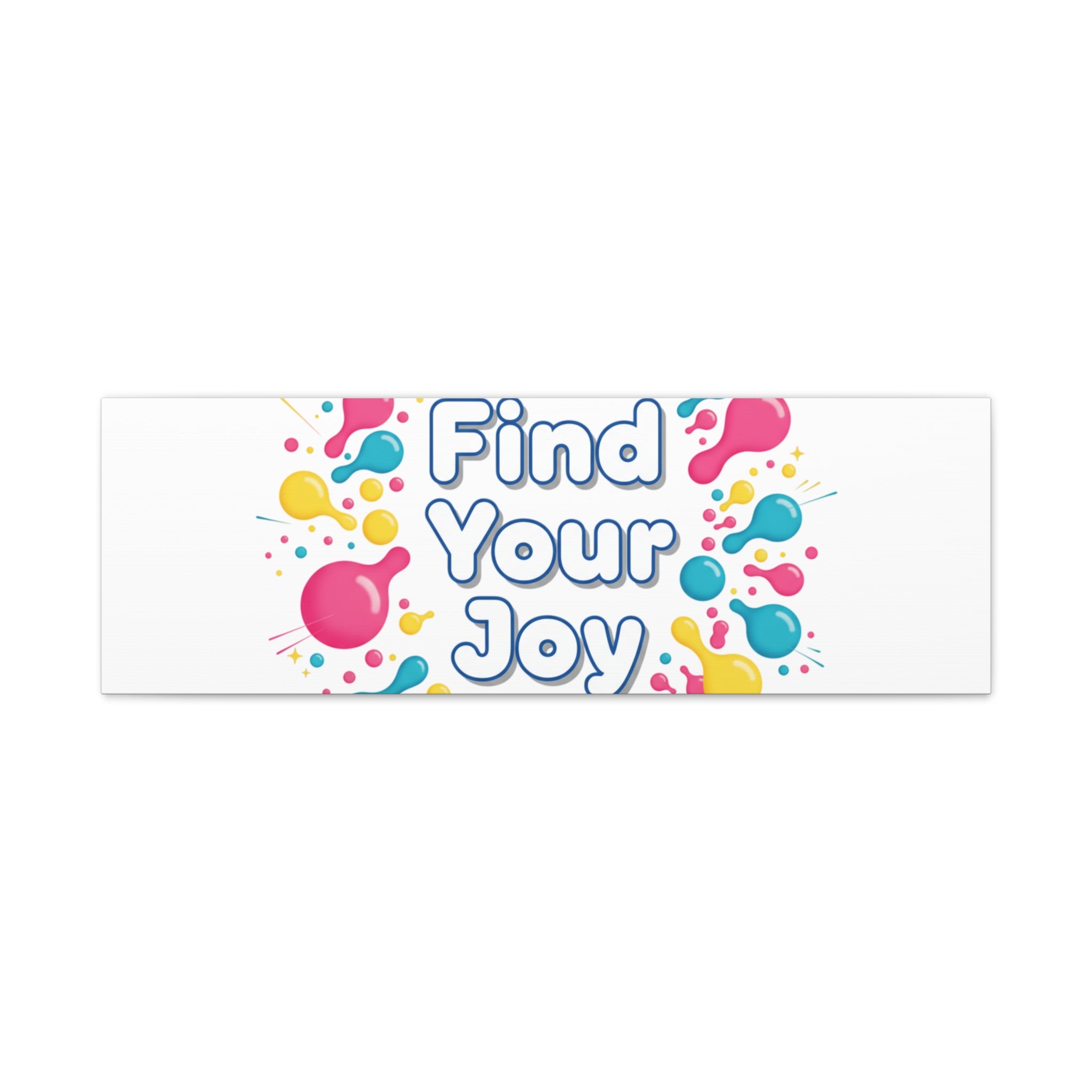 Find Your Joy Canvas | Dopamine Decor, Neon Gradient Squiggle Art