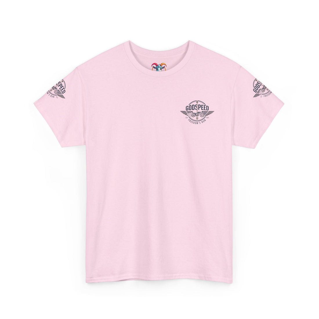 Godspeed Freedom Run Unisex Heavy Cotton Tee, Classic Graphic T-Shirt, Casual Wear, Gift for Runners, Vintage Style Apparel