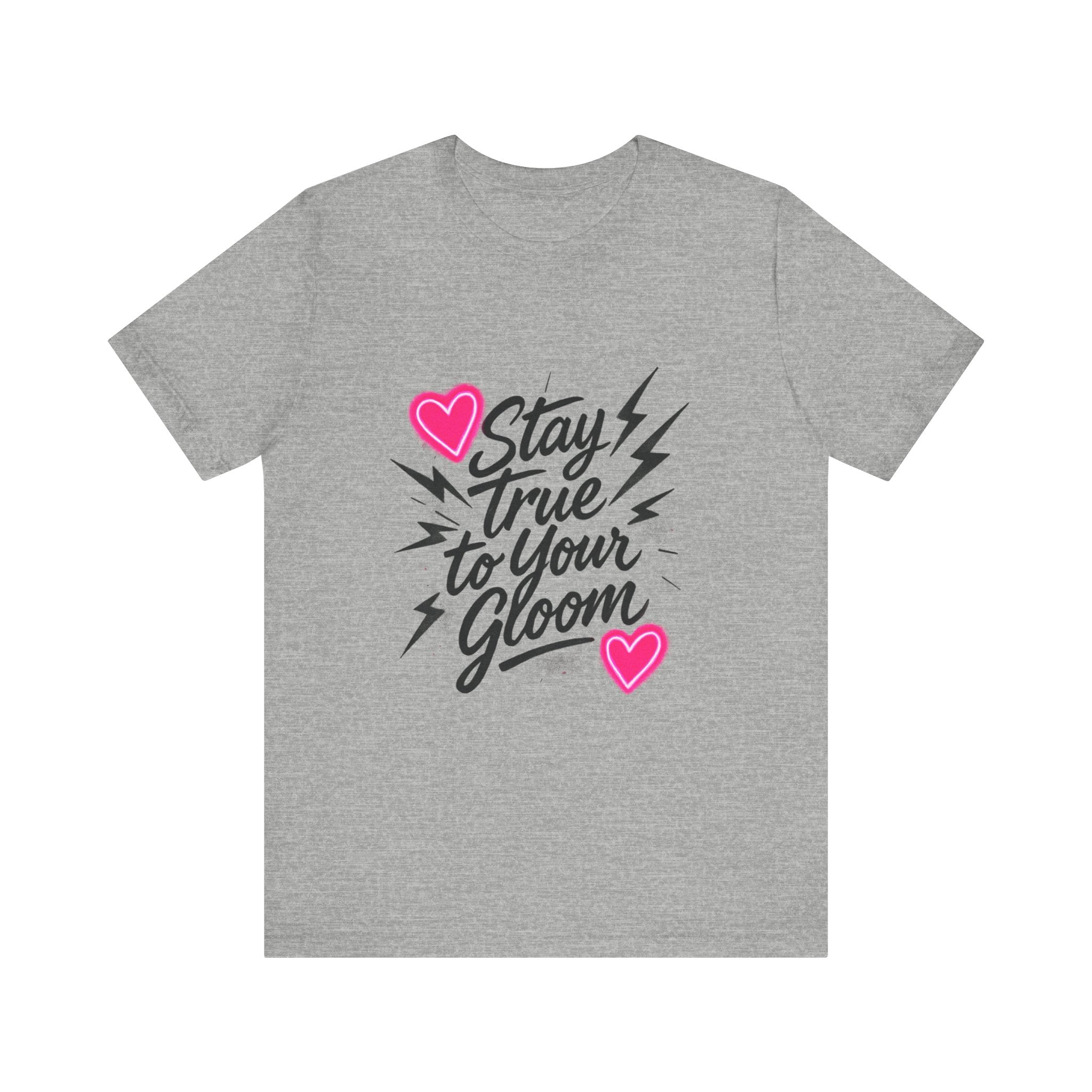 Stay True To Your Gloom T-Shirt — Heart & Lightning Retro Graphic Tee
