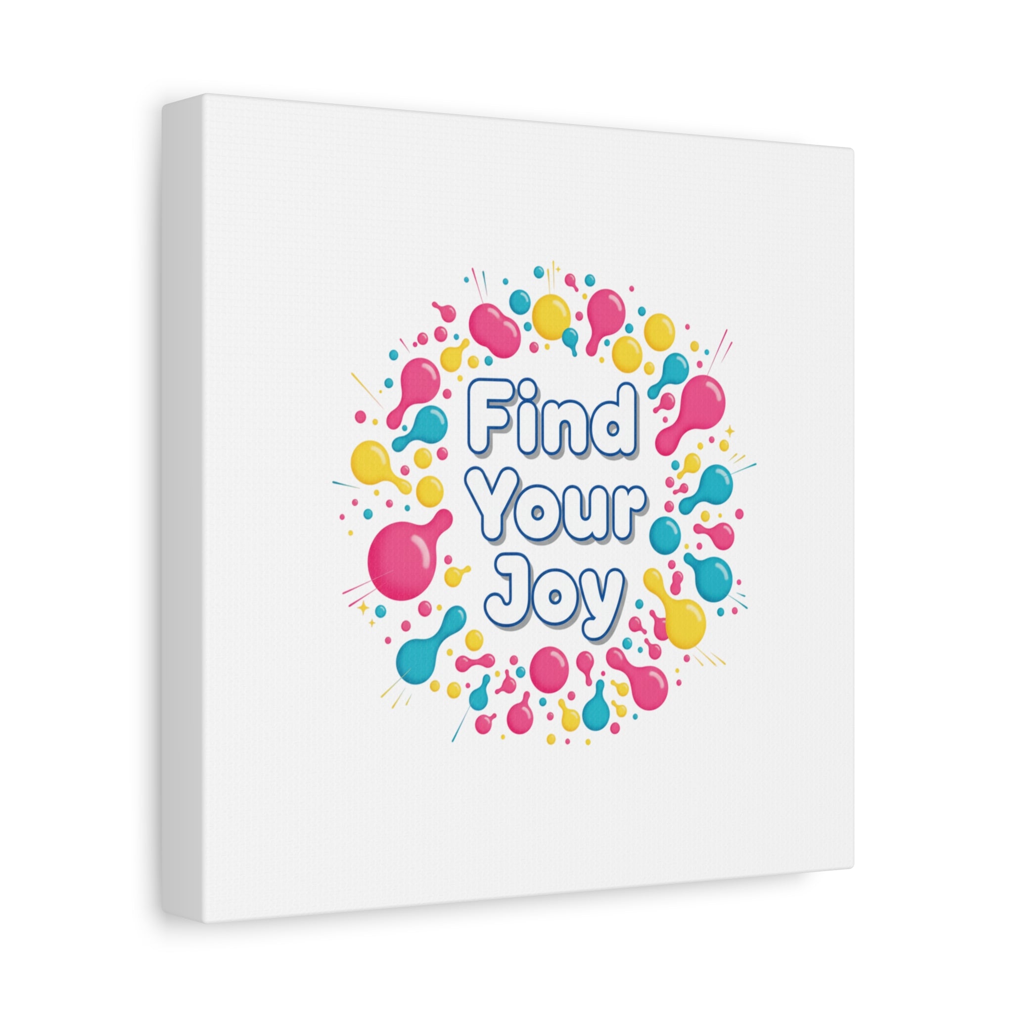 Find Your Joy Canvas | Dopamine Decor, Neon Gradient Squiggle Art