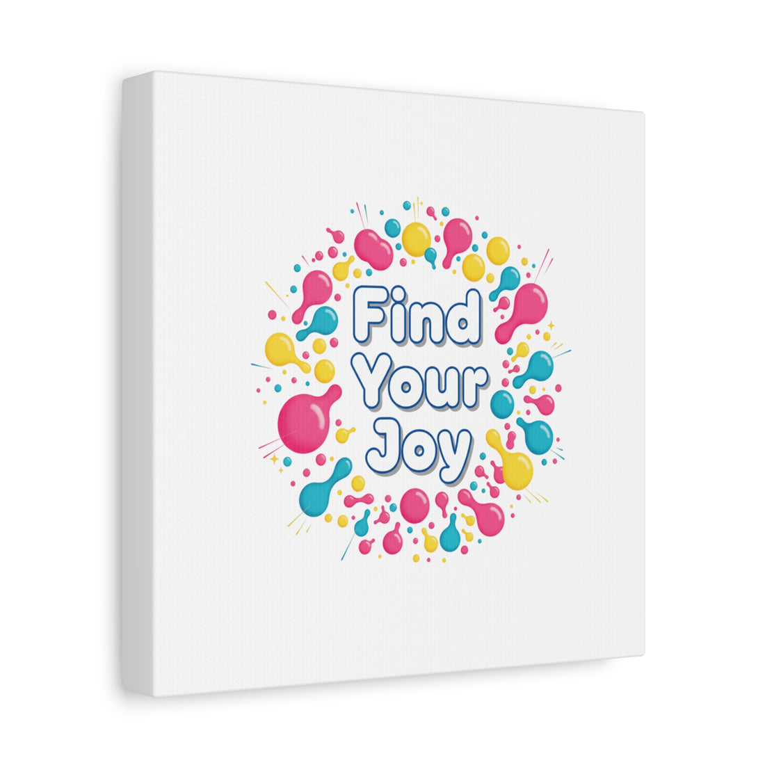 Find Your Joy Canvas | Dopamine Decor, Neon Gradient Squiggle Art