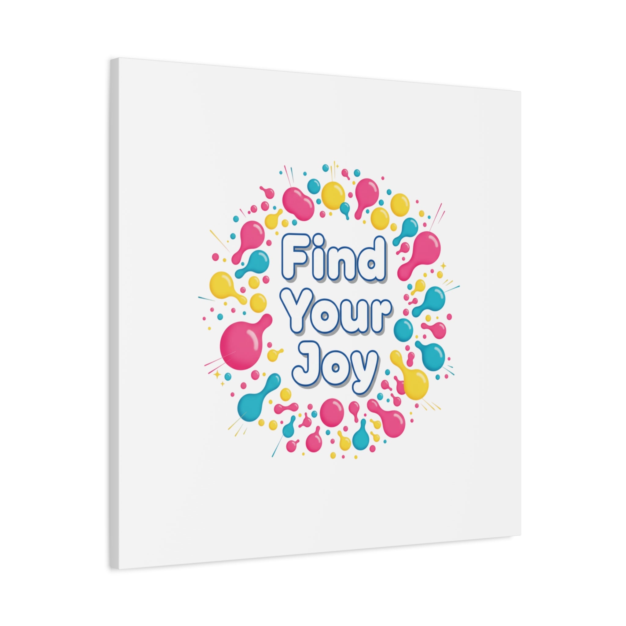 Find Your Joy Canvas | Dopamine Decor, Neon Gradient Squiggle Art