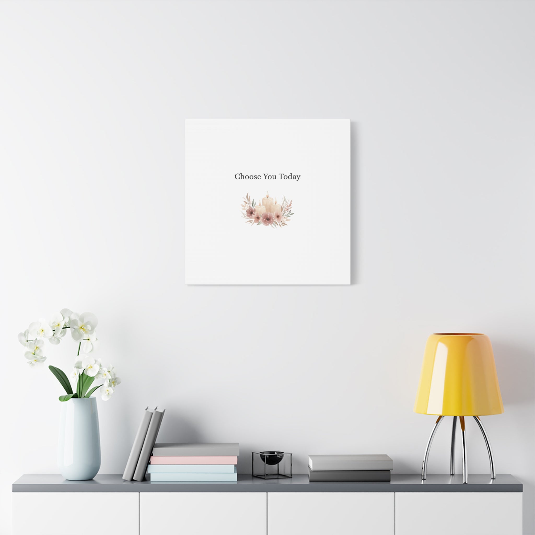 Choose You Today Canvas | Self-Love Valentine, Self Care Wall Art