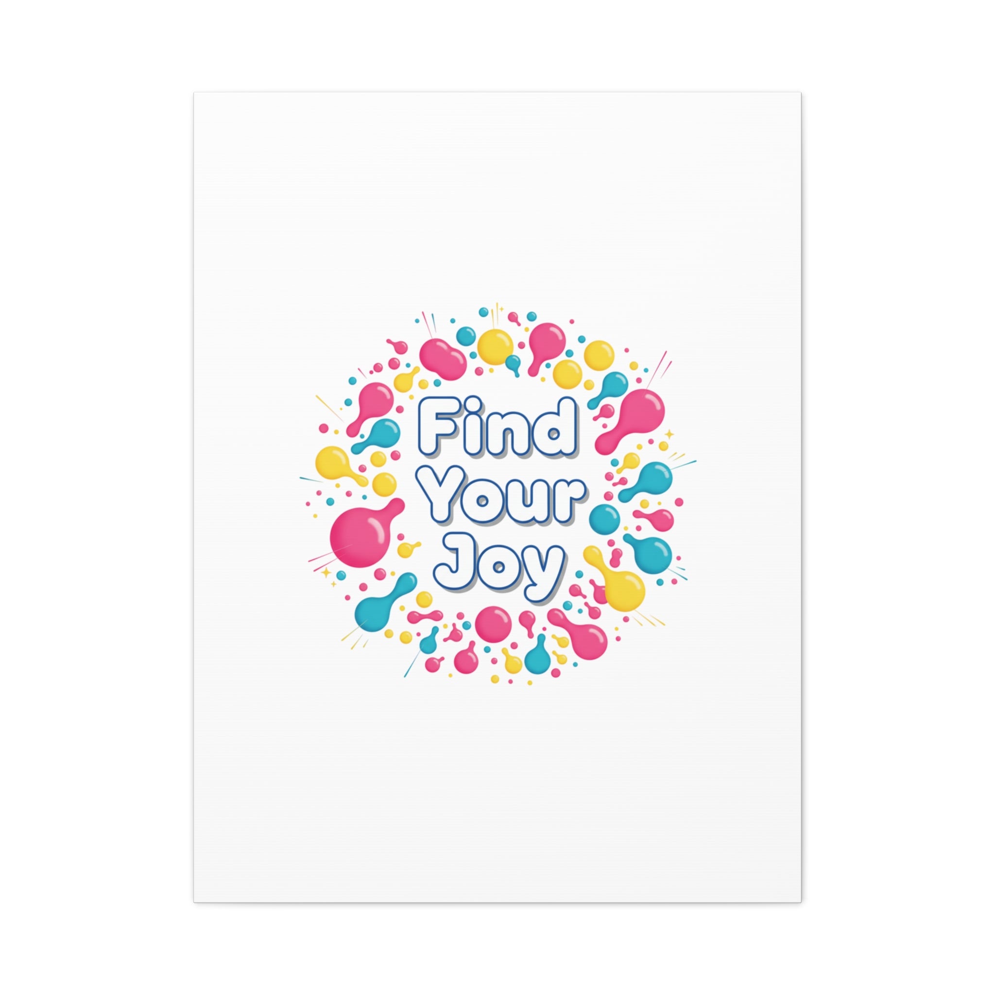 Find Your Joy Canvas | Dopamine Decor, Neon Gradient Squiggle Art