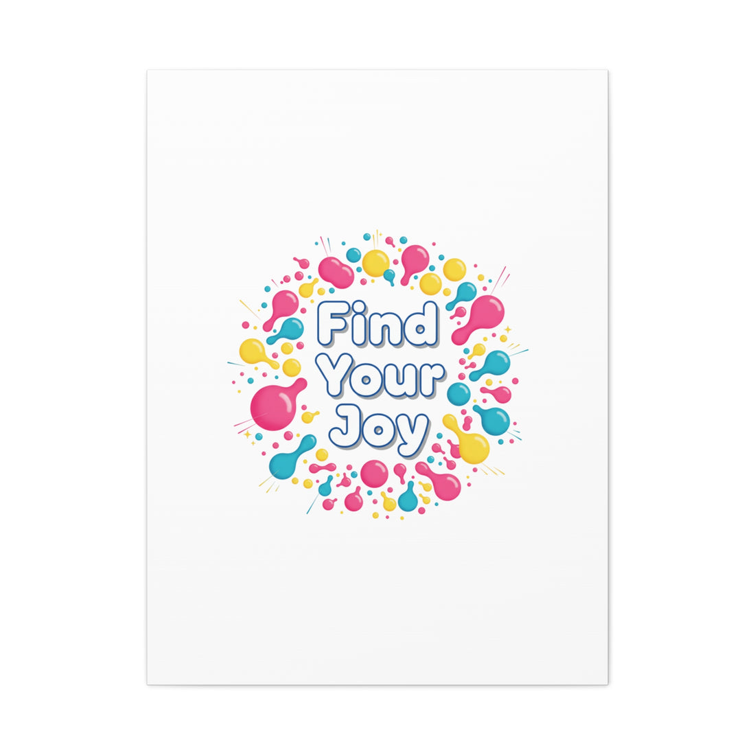 Find Your Joy Canvas | Dopamine Decor, Neon Gradient Squiggle Art