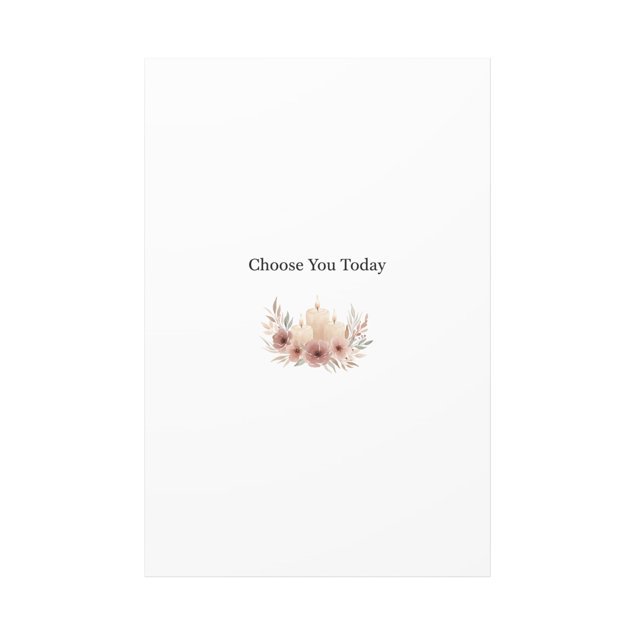 Choose You Today Canvas | Self-Love Valentine, Self Care Wall Art