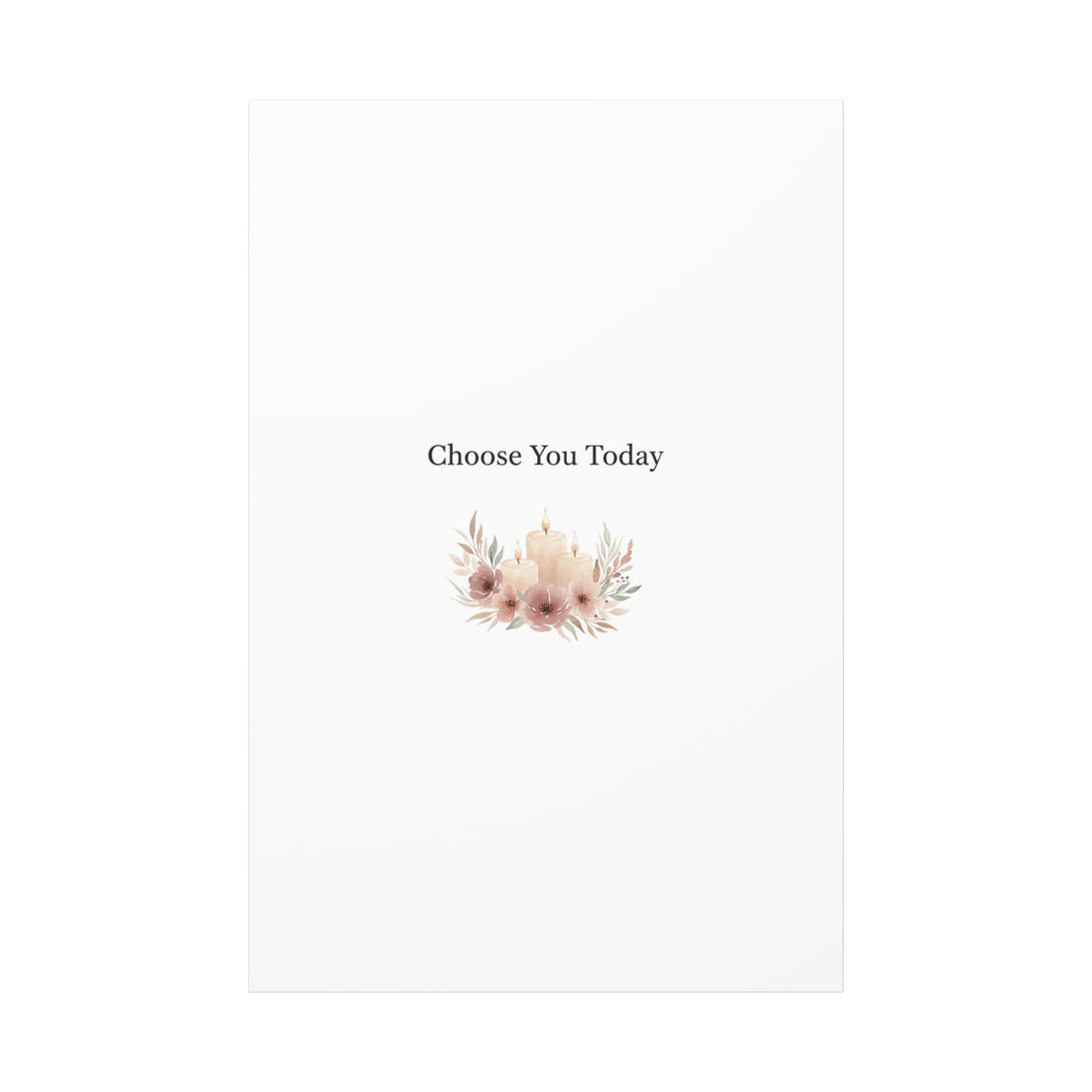 Choose You Today Canvas | Self-Love Valentine, Self Care Wall Art