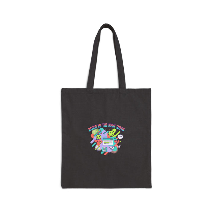 Vintage Internet Aesthetic Tote, 2010s Nostalgia pixel art | throwback vibe canvas