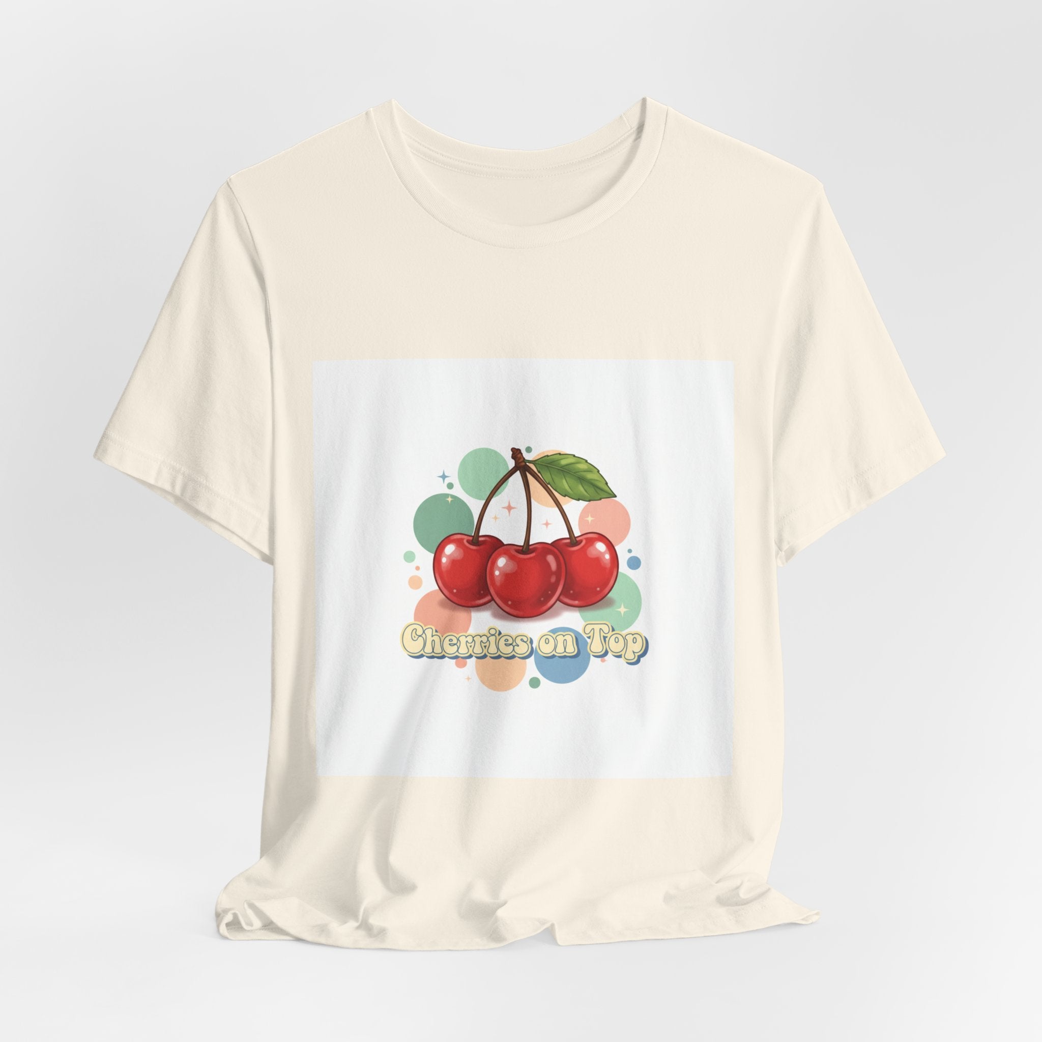 Cherry Cluster Tee | vintage cherry design, kawaii fruit graphic