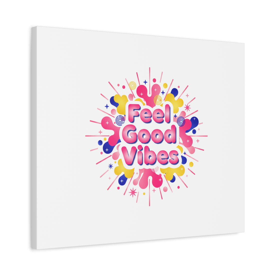 Feel Good Vibes Canvas | Dopamine Decor, Neon Gradient Squishy Art