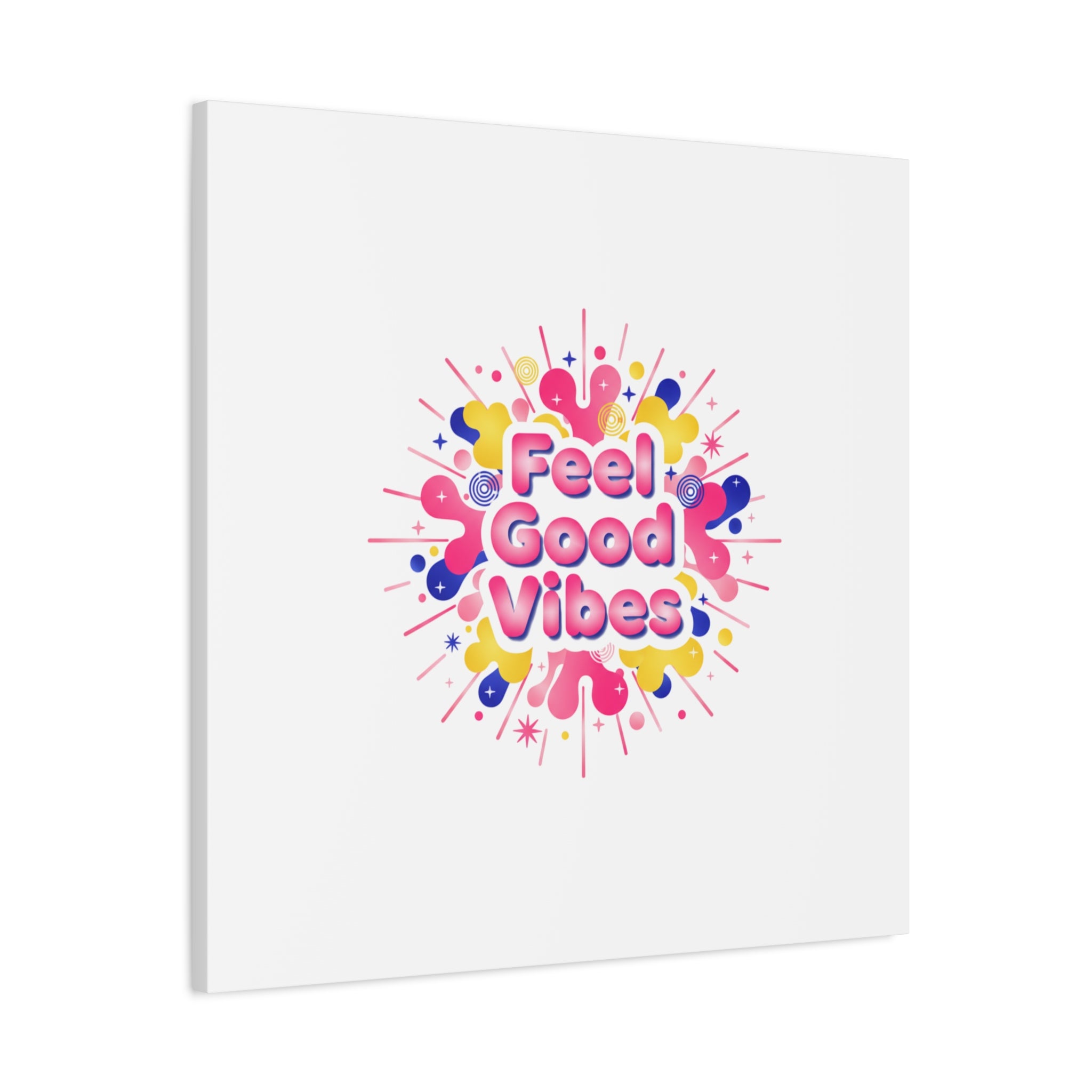 Feel Good Vibes Canvas | Dopamine Decor, Neon Gradient Squishy Art