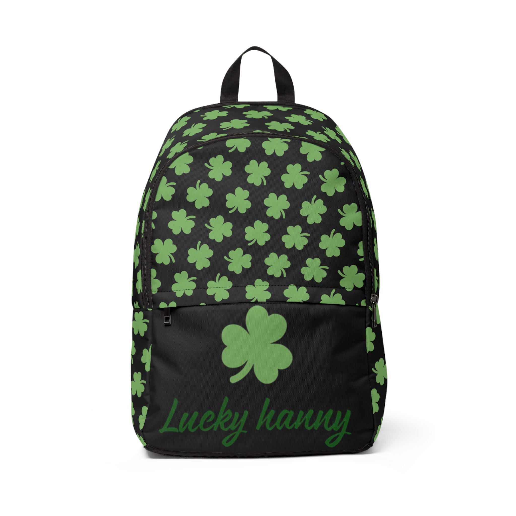 Lucky Shamrock Unisex Backpack | St. Patrick's Day Gear | Eco-Friendly Student Bag | Trendy Green Clover Tote | Everyday Use Rucksack - Goat Corp
