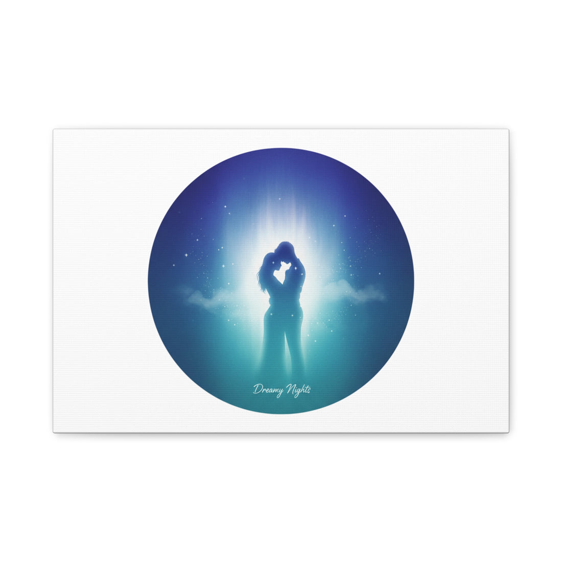 Dreamy Nightscape Canvas | Afterlight Atmospheric Print, Luminous Night Bloom