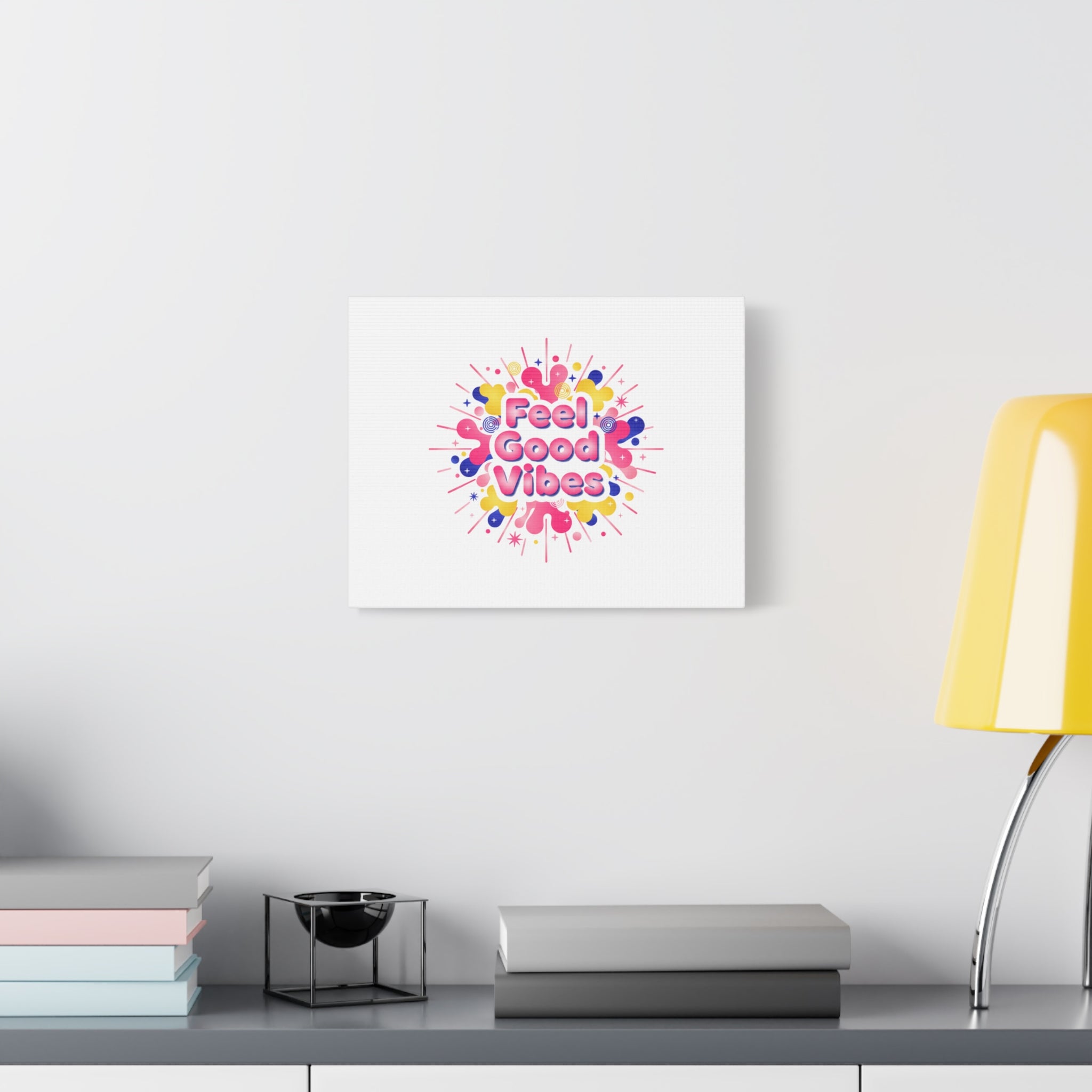 Feel Good Vibes Canvas | Dopamine Decor, Neon Gradient Squishy Art