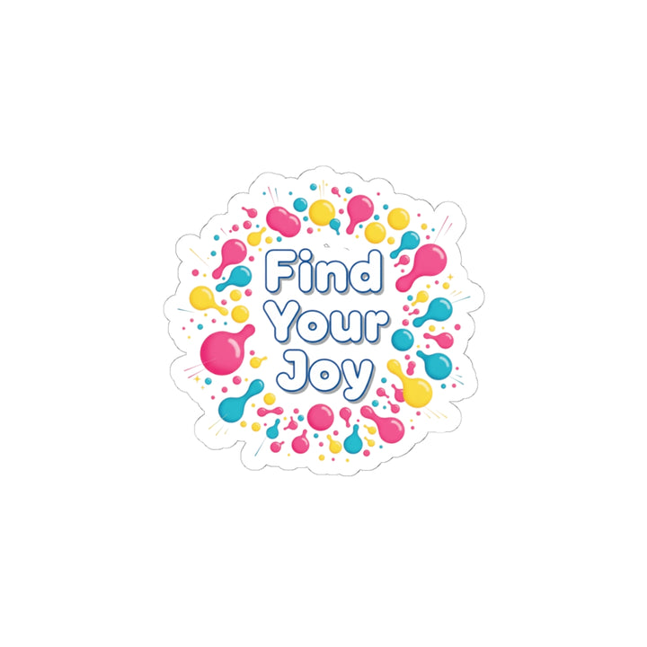 Find Your Joy Kiss-Cut Sticker | dopamine decor, neon squiggle art