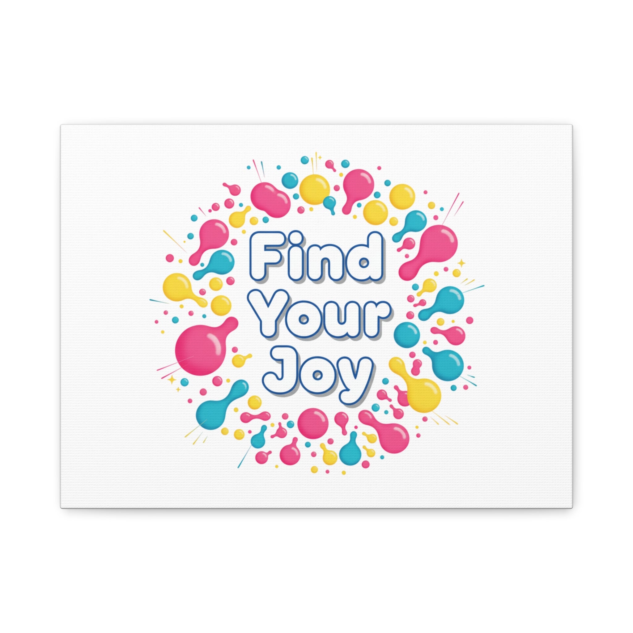 Find Your Joy Canvas | Dopamine Decor, Neon Gradient Squiggle Art