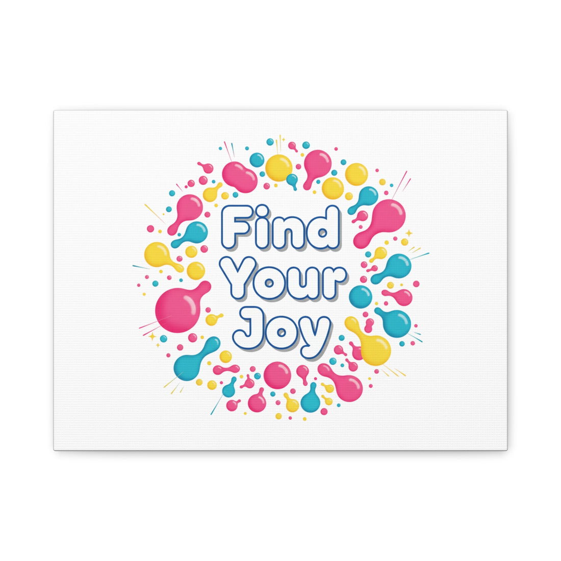 Find Your Joy Canvas | Dopamine Decor, Neon Gradient Squiggle Art