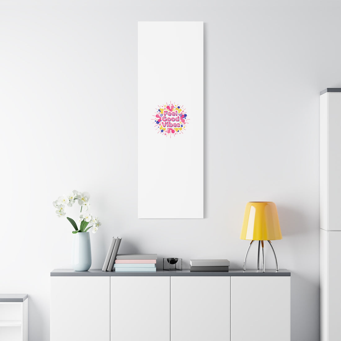 Feel Good Vibes Canvas | Dopamine Decor, Neon Gradient Squishy Art