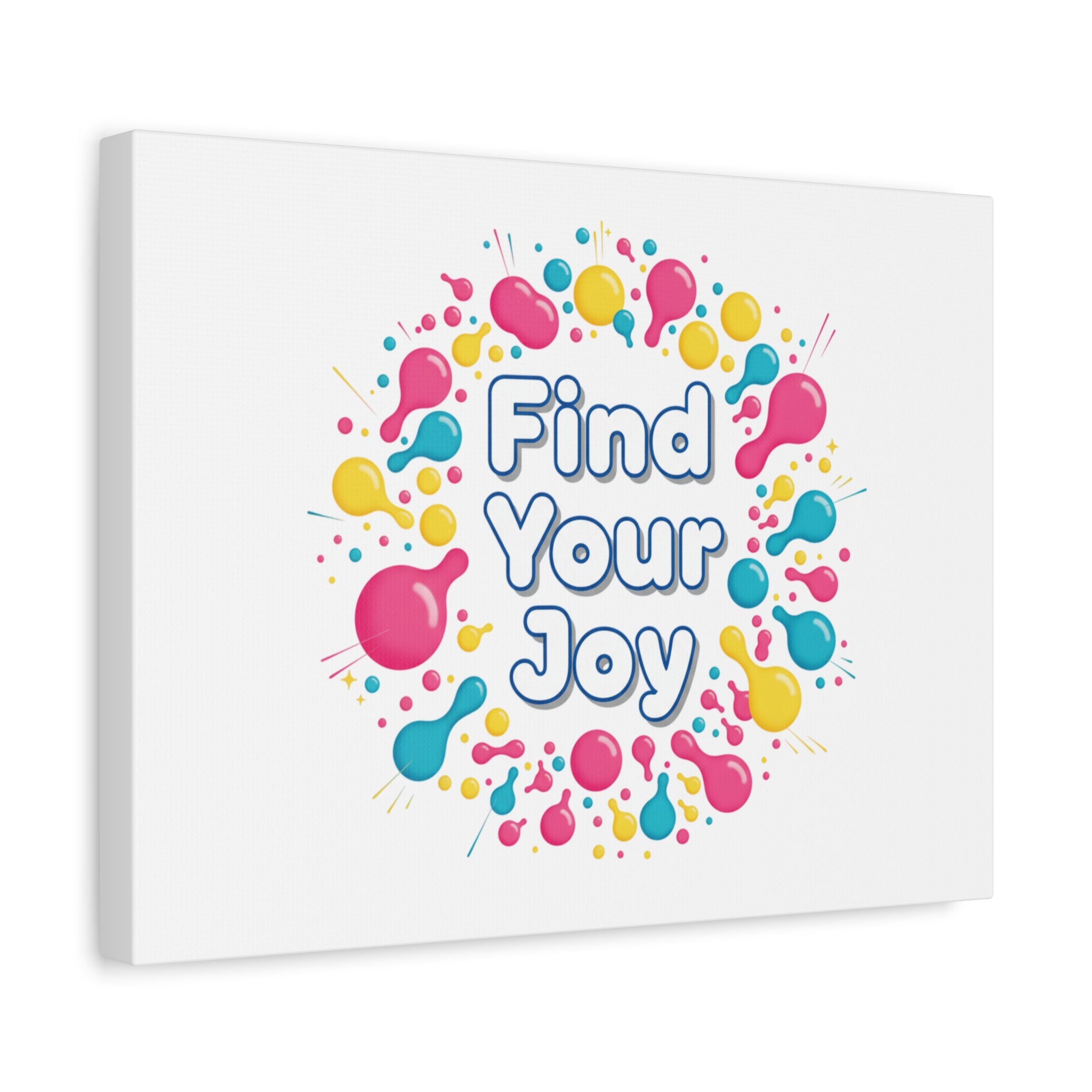 Find Your Joy Canvas | Dopamine Decor, Neon Gradient Squiggle Art