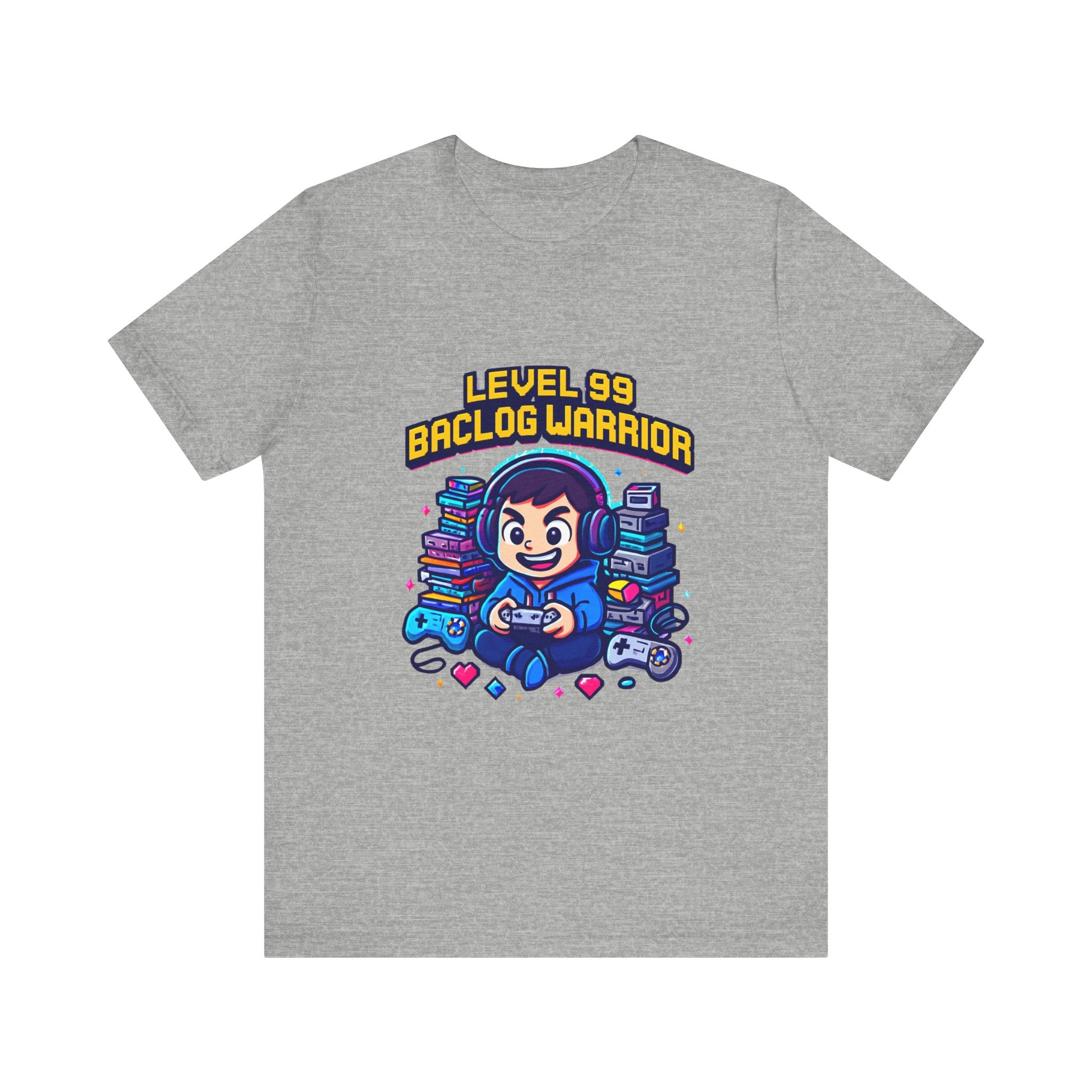 Gamer Tee — “Level 99 Baclog Warrior” Graphic T-Shirt