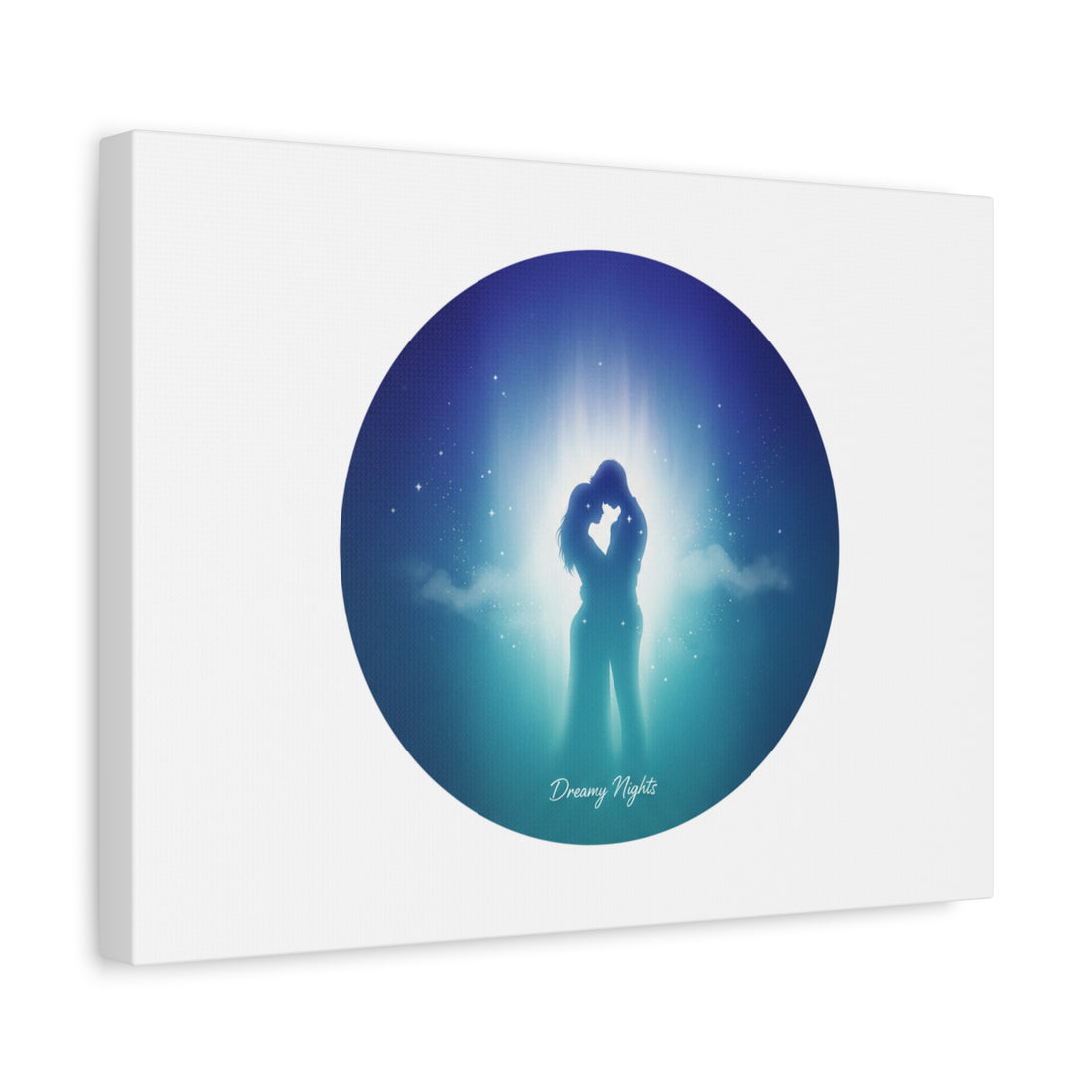 Dreamy Nightscape Canvas | Afterlight Atmospheric Print, Luminous Night Bloom