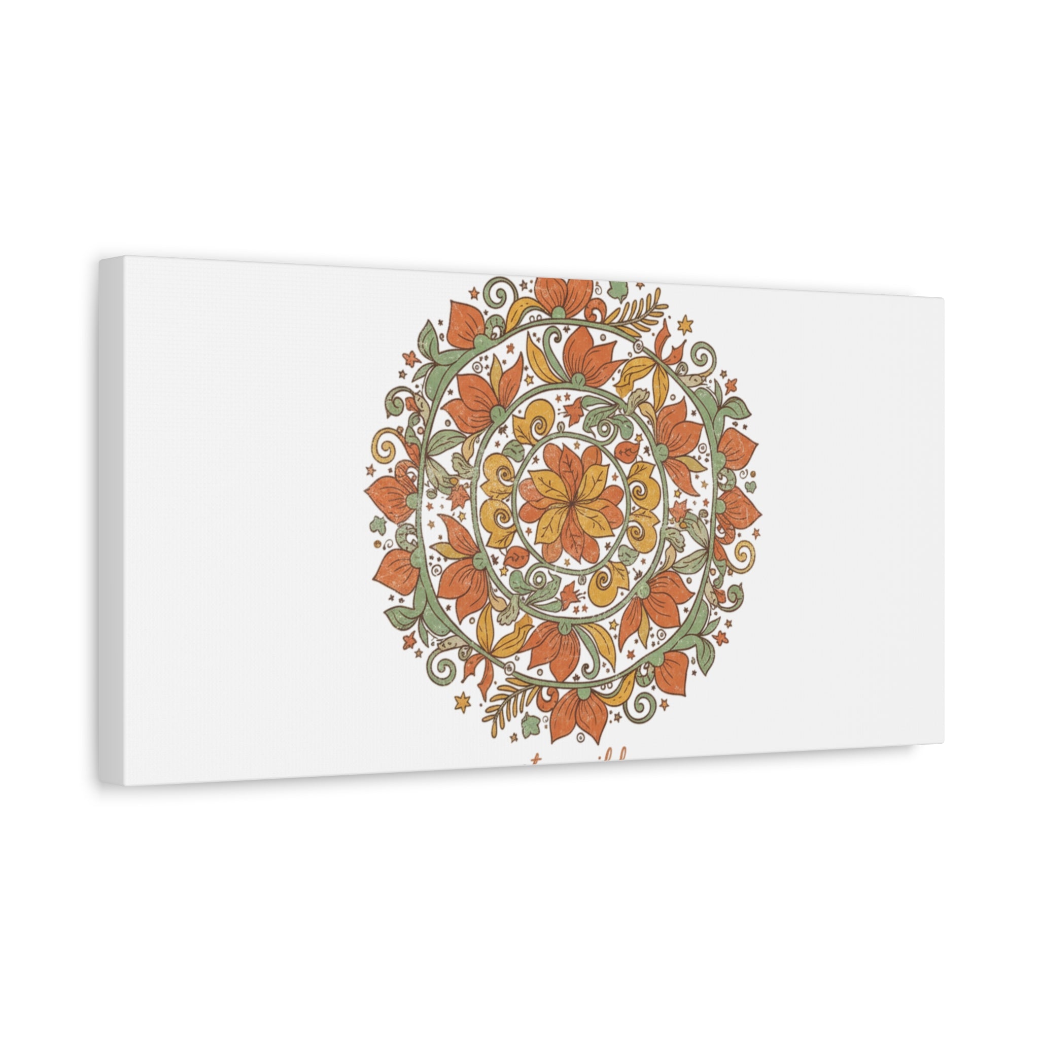 Stay Wild Mandala Canvas, Boho Paisley Wall Art | Artisanal Boho Print
