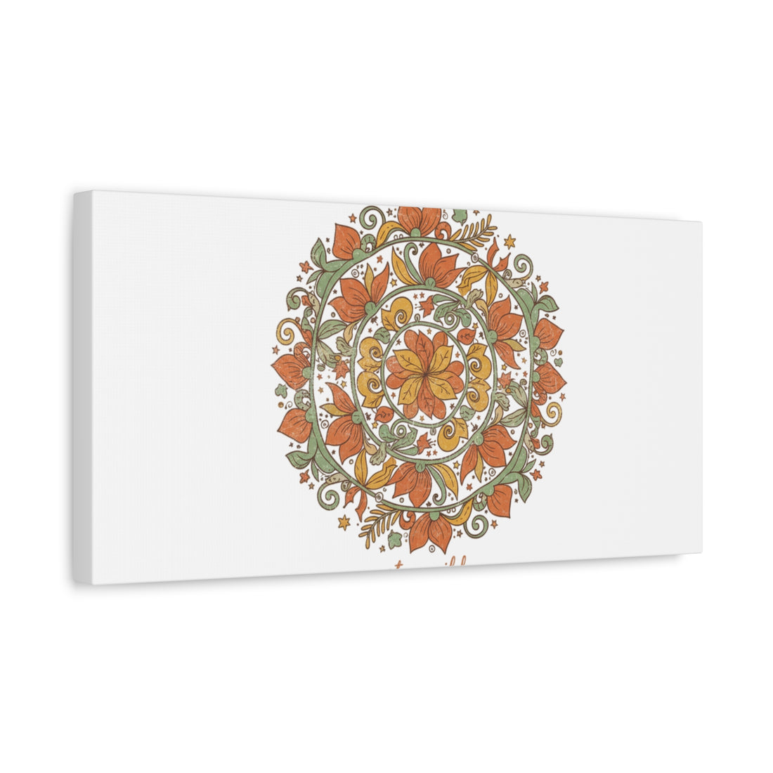 Stay Wild Mandala Canvas, Boho Paisley Wall Art | Artisanal Boho Print