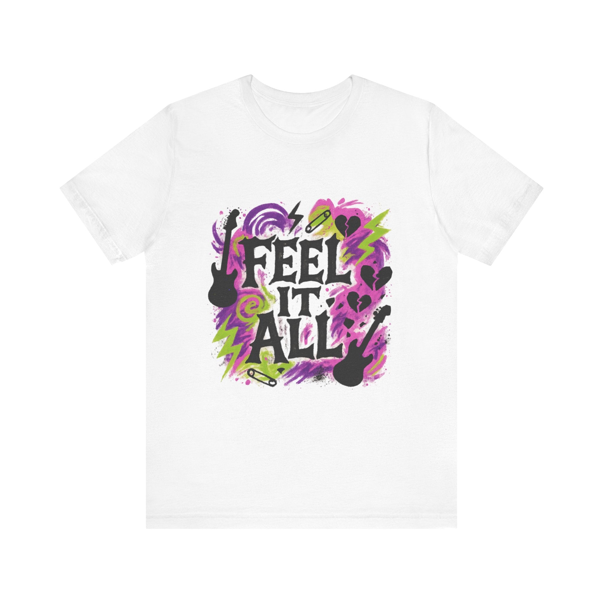Feel It All Graphic Tee — Retro Music & Emotion Band Shirt