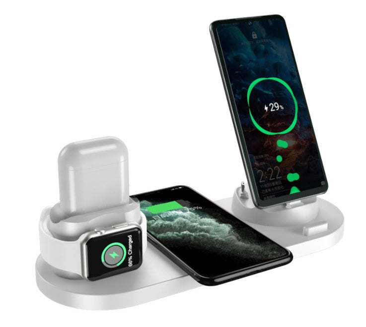 Wireless Charger For IPhone Fast Charger For Phone Fast Charging Pad For Phone Watch 6 In 1 Charging Dock Station - Goat Corp