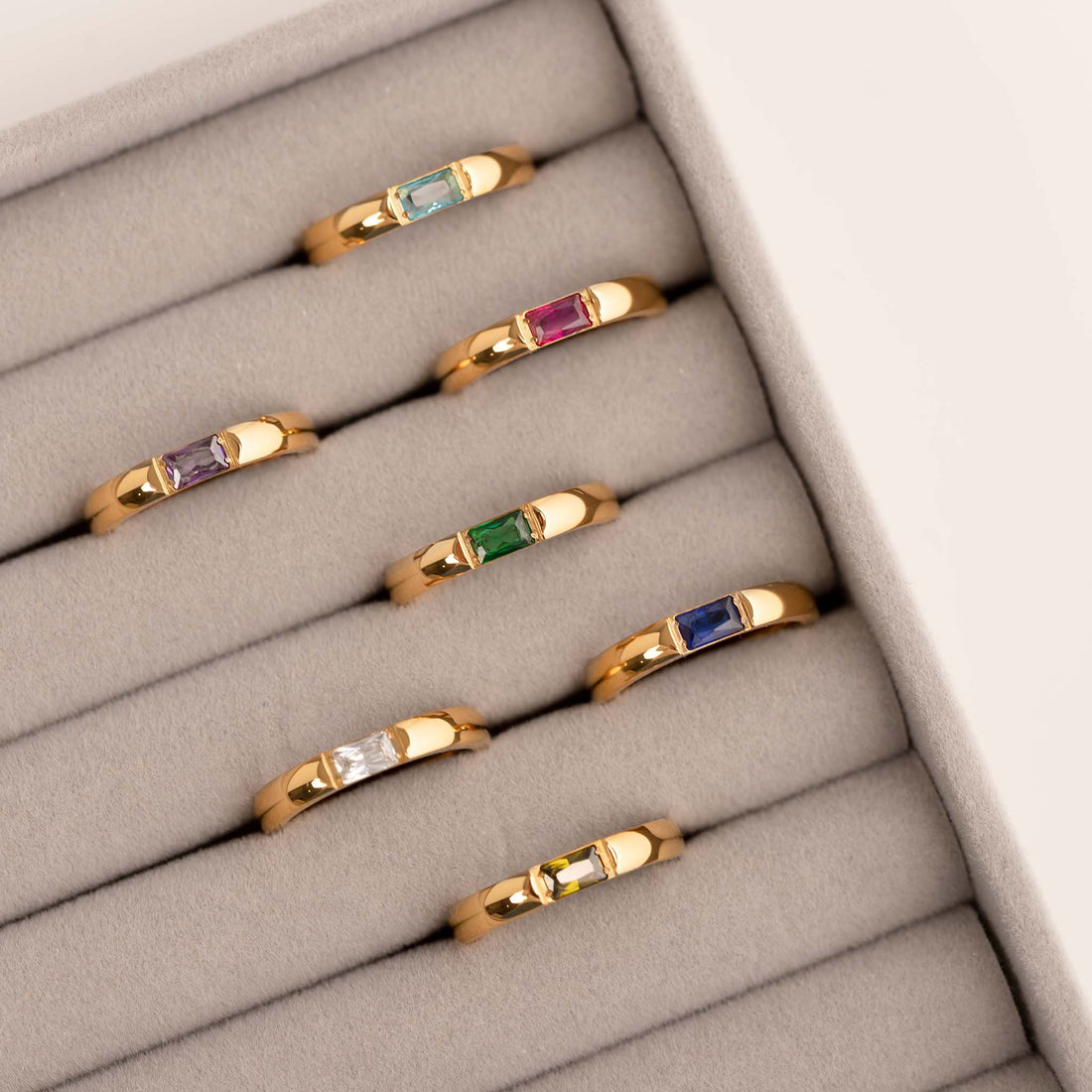 Birthstone ring gold