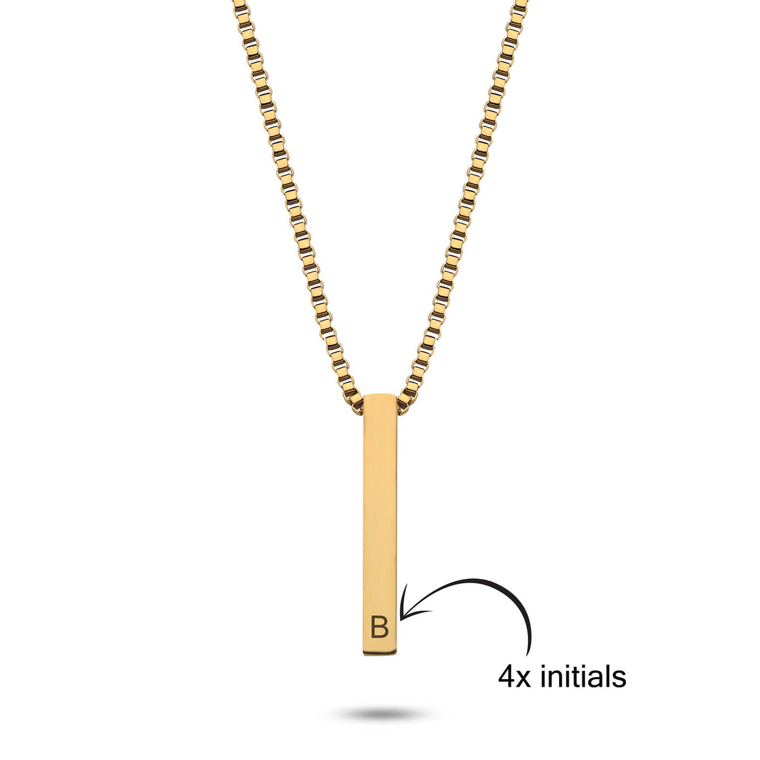 Bar cube initial gold