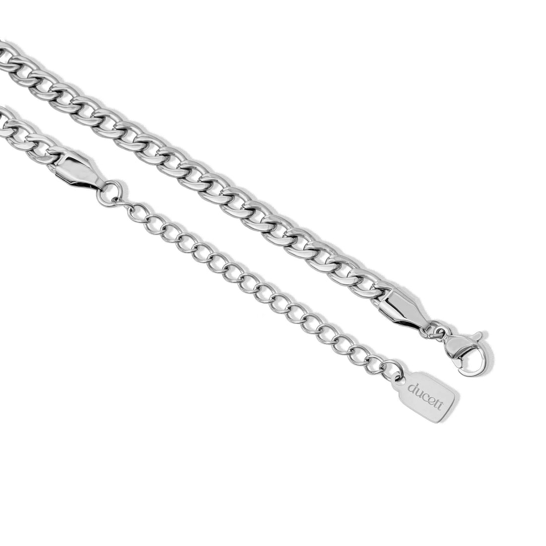 Letter & birthstone necklace silver