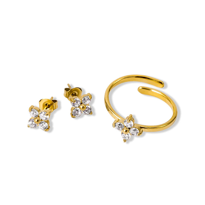 Mini blossom gold 18K set