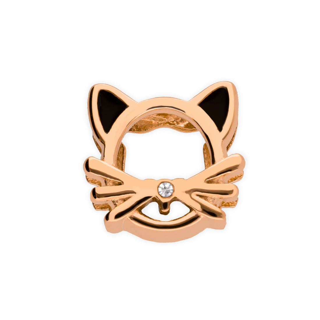 Mesh charm cat rosé gold