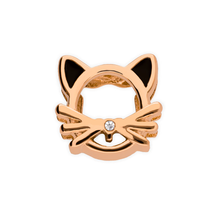Mesh charm cat rosé gold