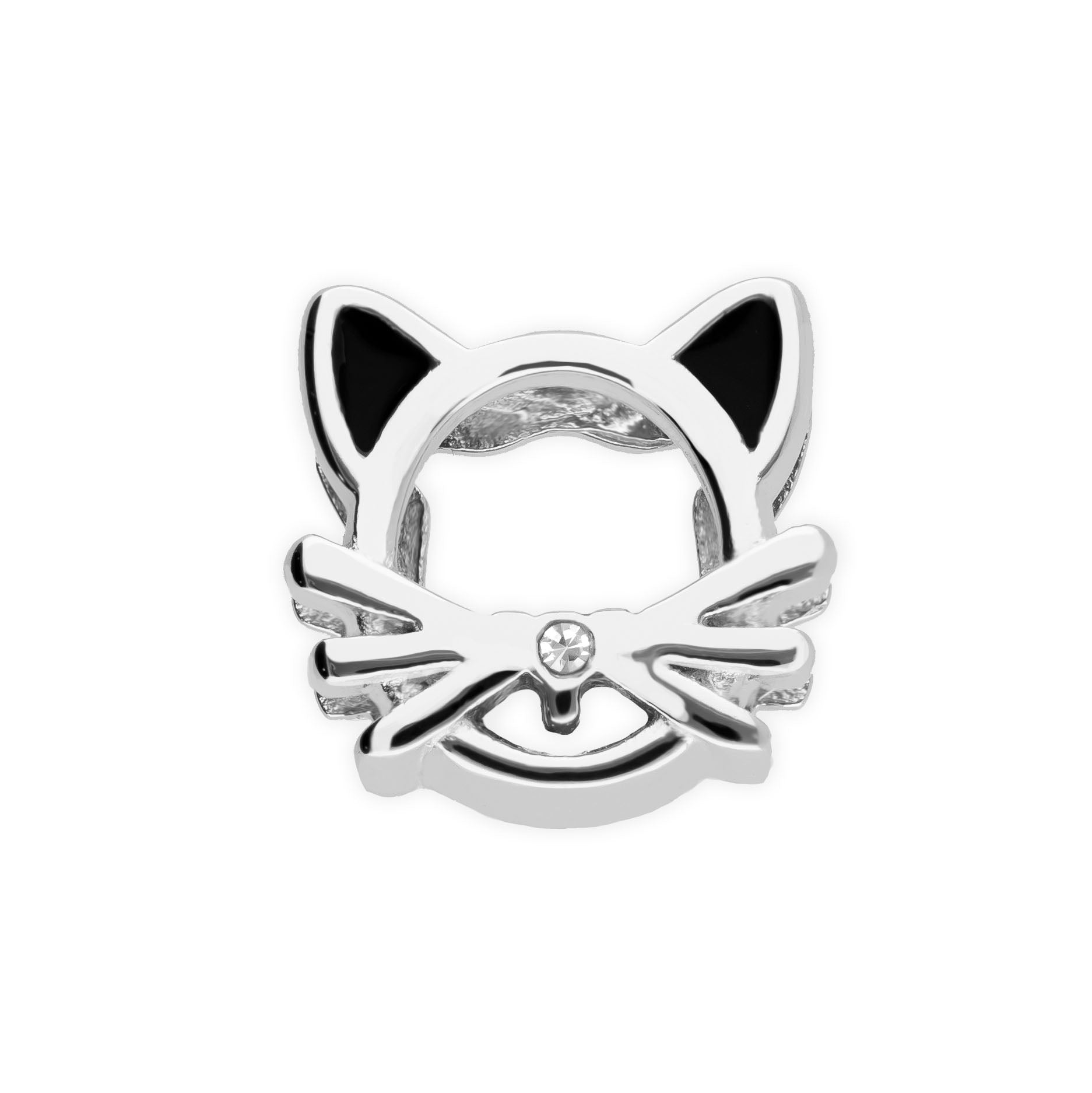 Mesh charm cat silver