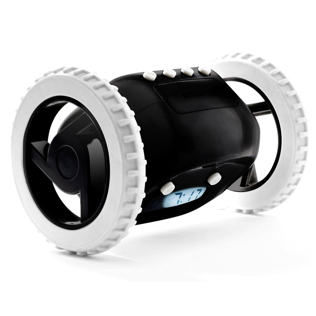 Clocky Black - Alarm clock on wheels - Goat Corp