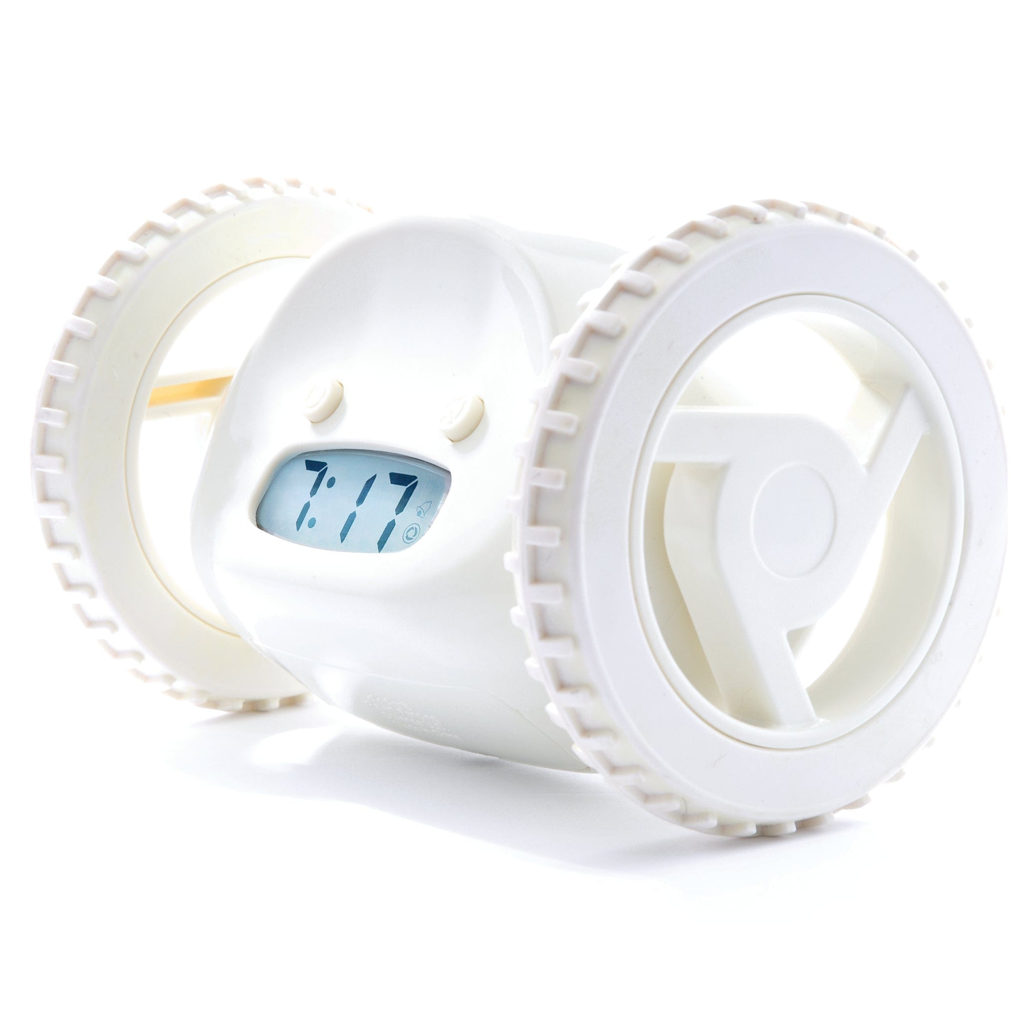 Clocky White - Wekker op wielen - Goat Corp
