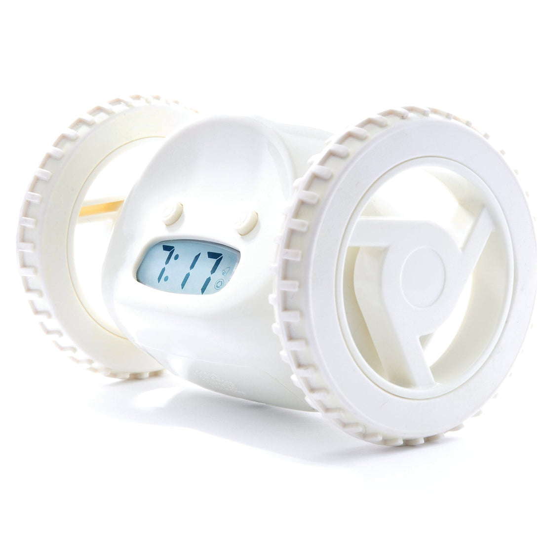 Clocky White - Wekker op wielen - Goat Corp
