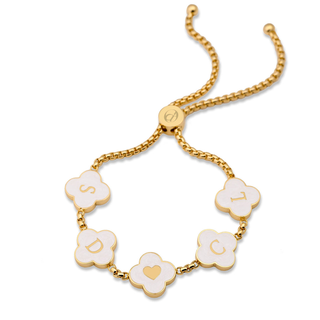 Clover seashell bracelet gold 18K