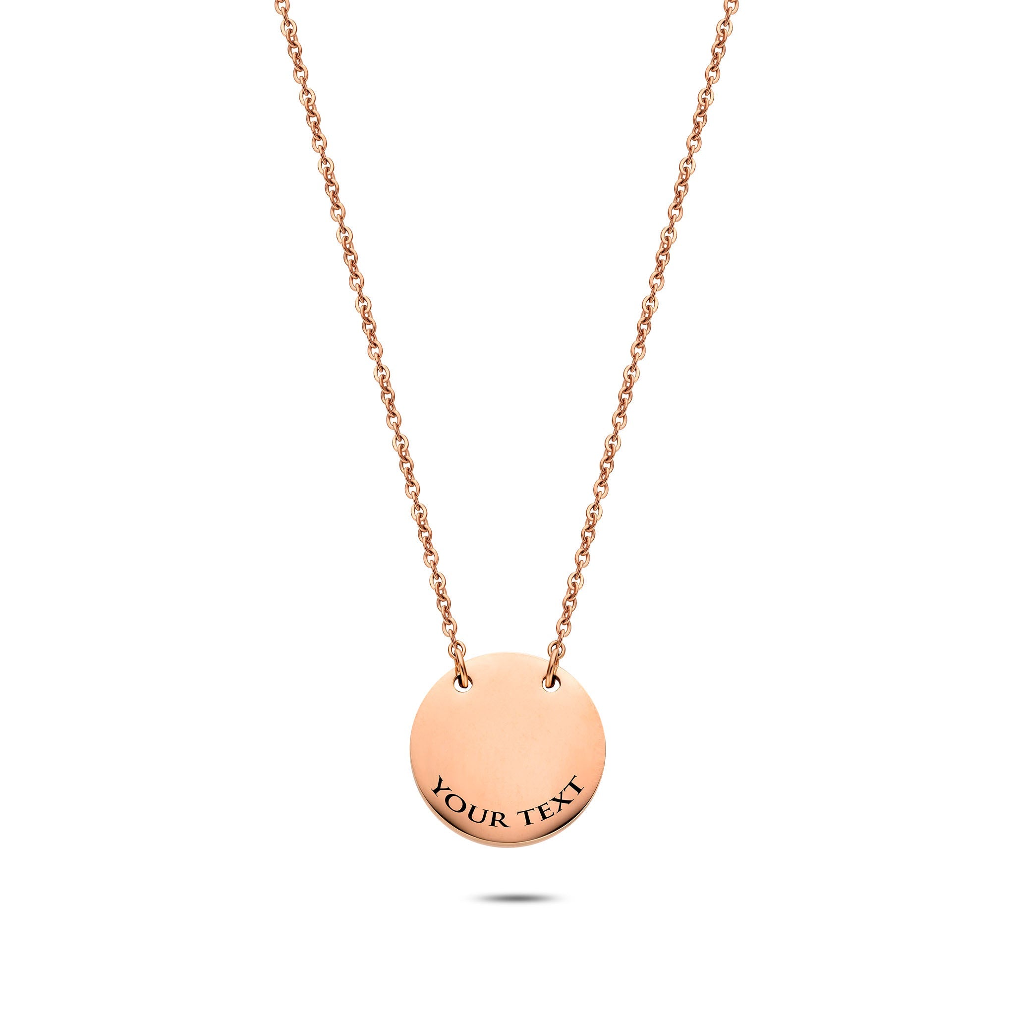 Coin necklace rosé gold