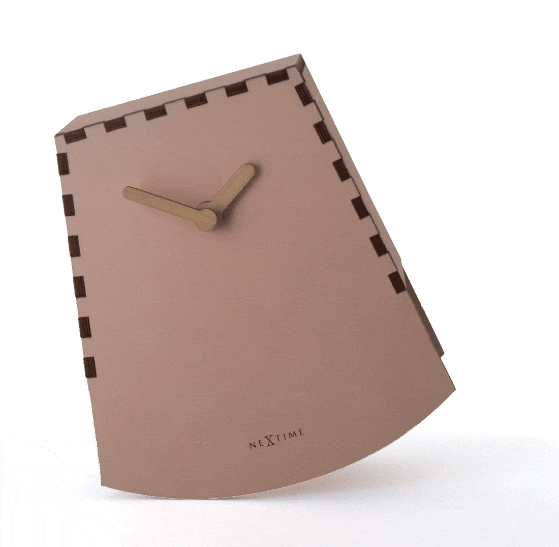Table clock -  20 cm -Wood - Motion Clock-  'Rocky' - Goat Corp