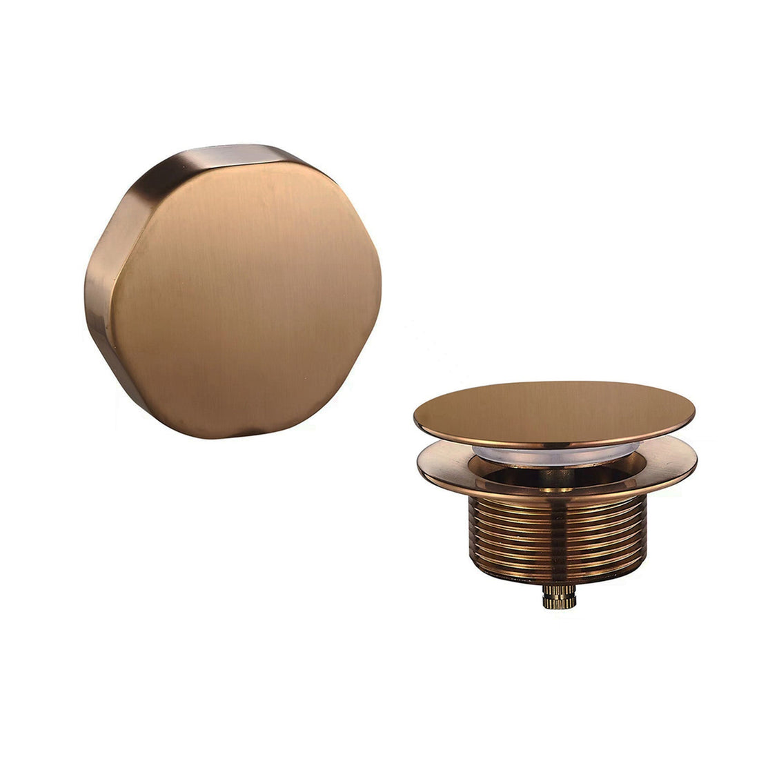 Doblar afbouwdeel badafvoer met overloop geborsteld brons koper PVD