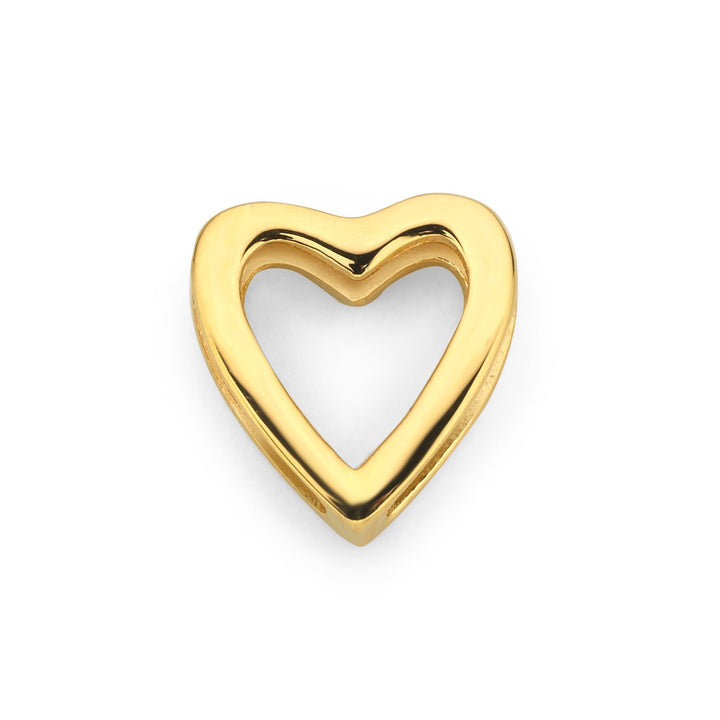 Mesh charm open heart gold