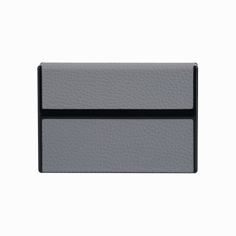 For IQOS Series Electronic Cigarette Grooved Leather PC Storage Box(Grey)